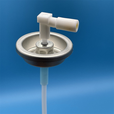 주문 One Inch Metered Aerosol Valve with Sliver Color and plastis stem tinplate Mounting Cup 온라인 제조