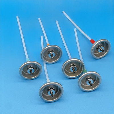 주문 Accessories for Aerosol Can Good Quality Metering Valve Gas Sprayer Valve with metal stem and L actuator 온라인 제조