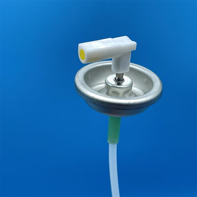 에어 프레셔너 스프레이 캔용 L자형 액추에이터가 있는 1인치 금속 스템 계량 밸브